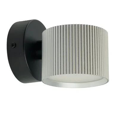 Светильник настенный Feron HL4580 ARIA 12W, 230V,GX53, серебро + черный IP20