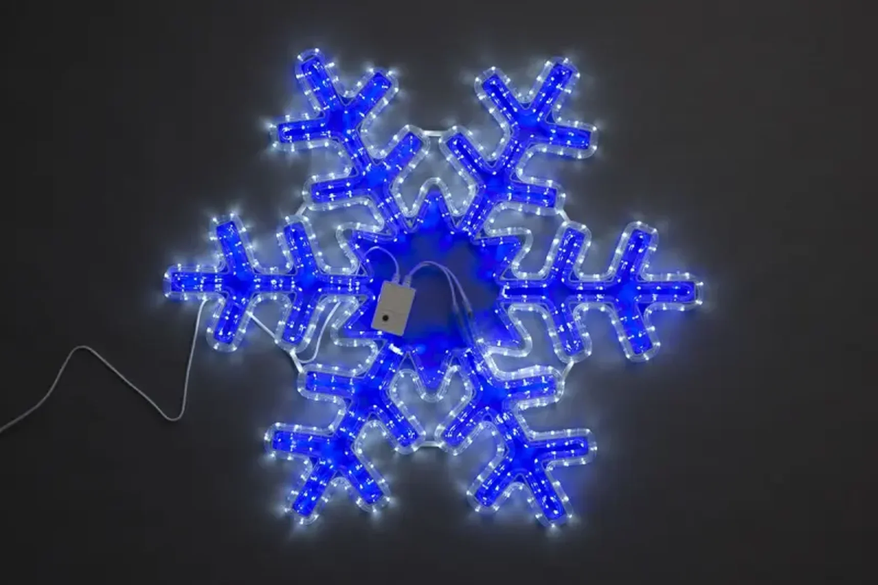 LED-Снежинка с контроллером бел.-син.,BL-194