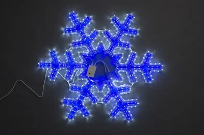 LED-Снежинка с контроллером бел.-син.,BL-194