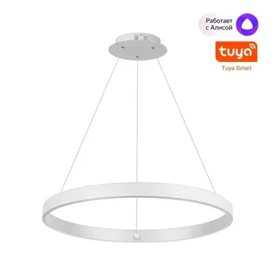 359449 OVER NT24 000 белый Светильник подвесной диммир. со сменой цв.темпер. (пульт ДУ/прилож. Smart Life) IP20 LED 50/12W 85-265V 3000-6000К SOTTO