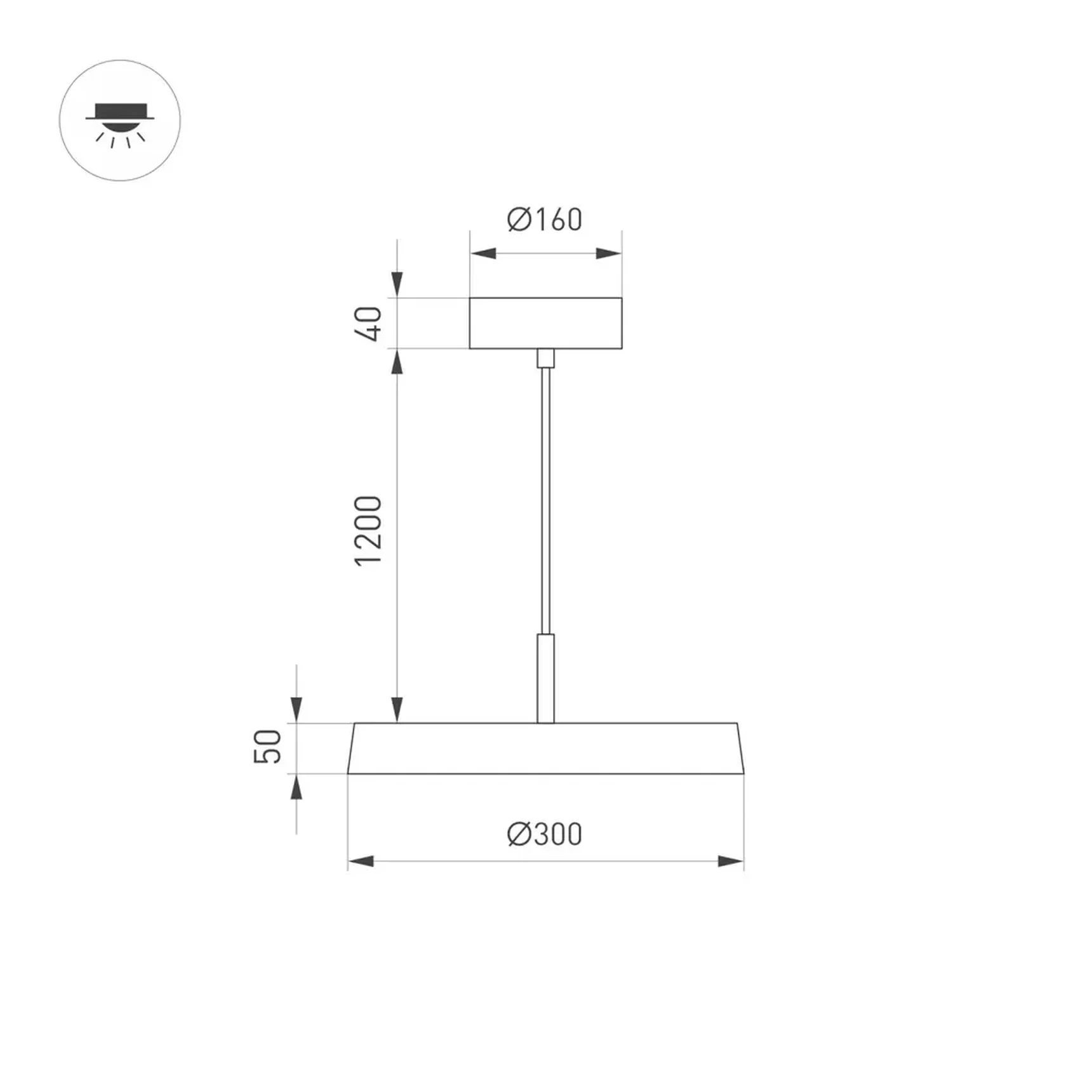 Светильник SP-ELEGANT-R300-17W Day4000 (BK, 120 deg, 230V) (Arlight, IP20 Металл, 3 года), 033920