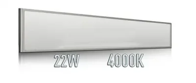 Светодиодная панель 1200x150, 220 Вольт, 22 Ватта, IP44, Серебристый, 28322
