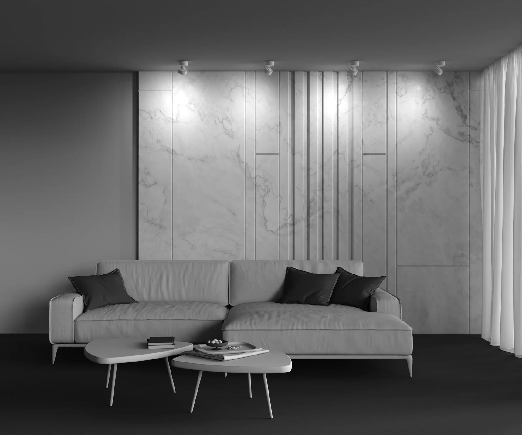 Потолочный светильник Onda 4000K 1x12Вт 120°, C024CL-L12W4K