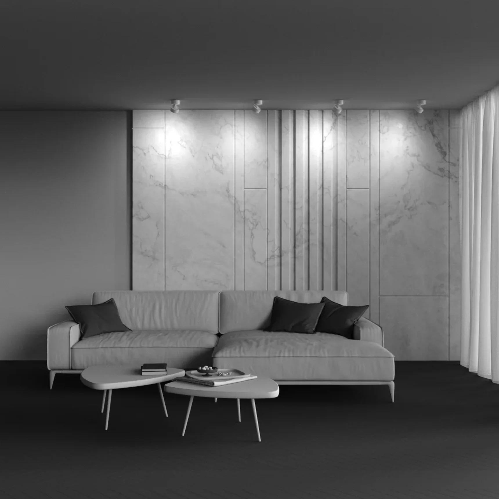 Потолочный светильник Onda 4000K 1x12Вт 120°, C024CL-L12W4K