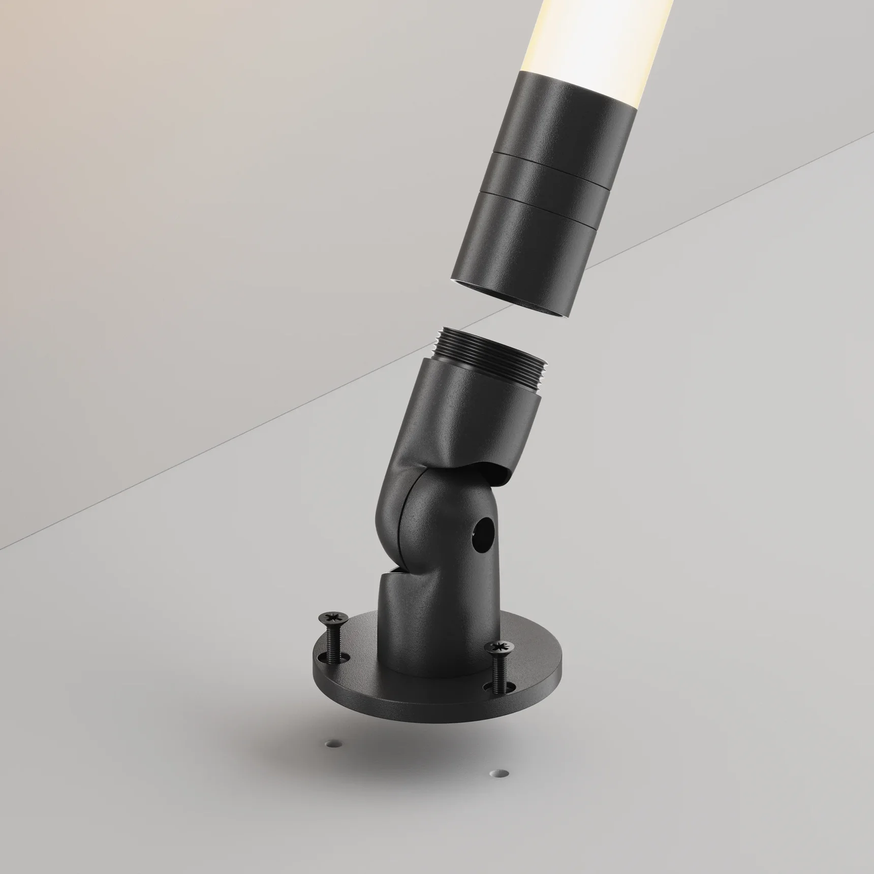 Шарнирное основание для накладного монтажа системы Shelf без ввода питания, C027CS-B