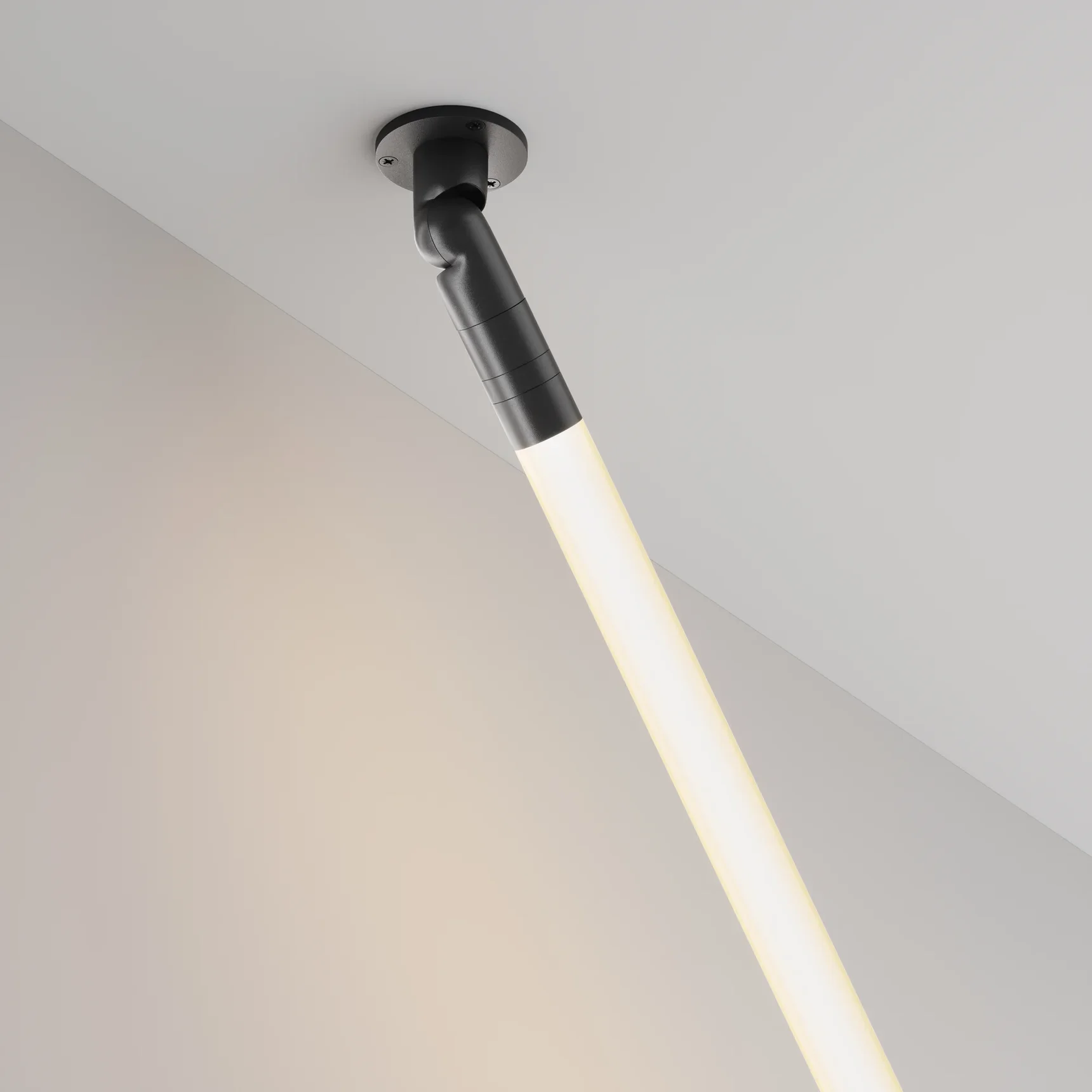 Шарнирное основание для накладного монтажа системы Shelf с вводом питания, C027CS-P-B