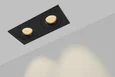 Корпус светильника потолочный встраиваемый наклонно-поворотный, COMBO-2S2-BL, Черный, IP20, COMBO-2S2-BL