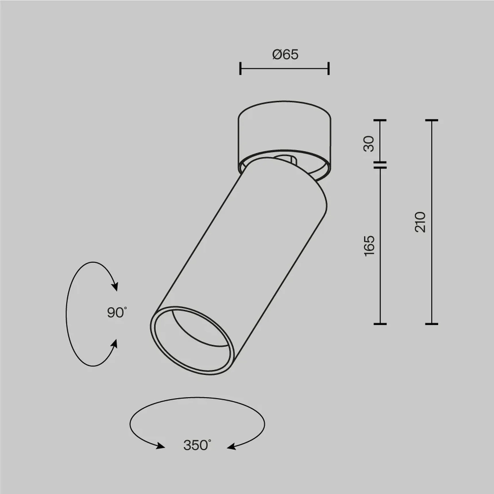 Потолочный светильник Focus LED 20Вт 2700-3000-4000К 36°, C055CL-L20W2.7-3-4K-M-W