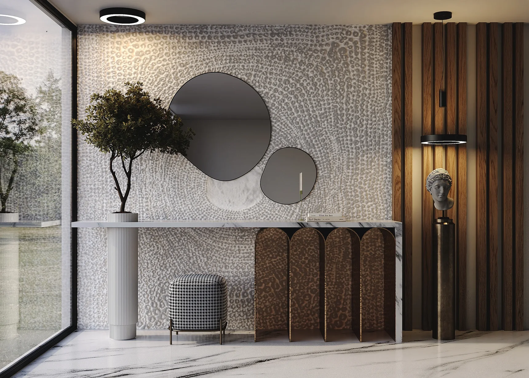 Потолочный светильники Lua 4000К 45Вт 120°, C093CL-45W4K-W