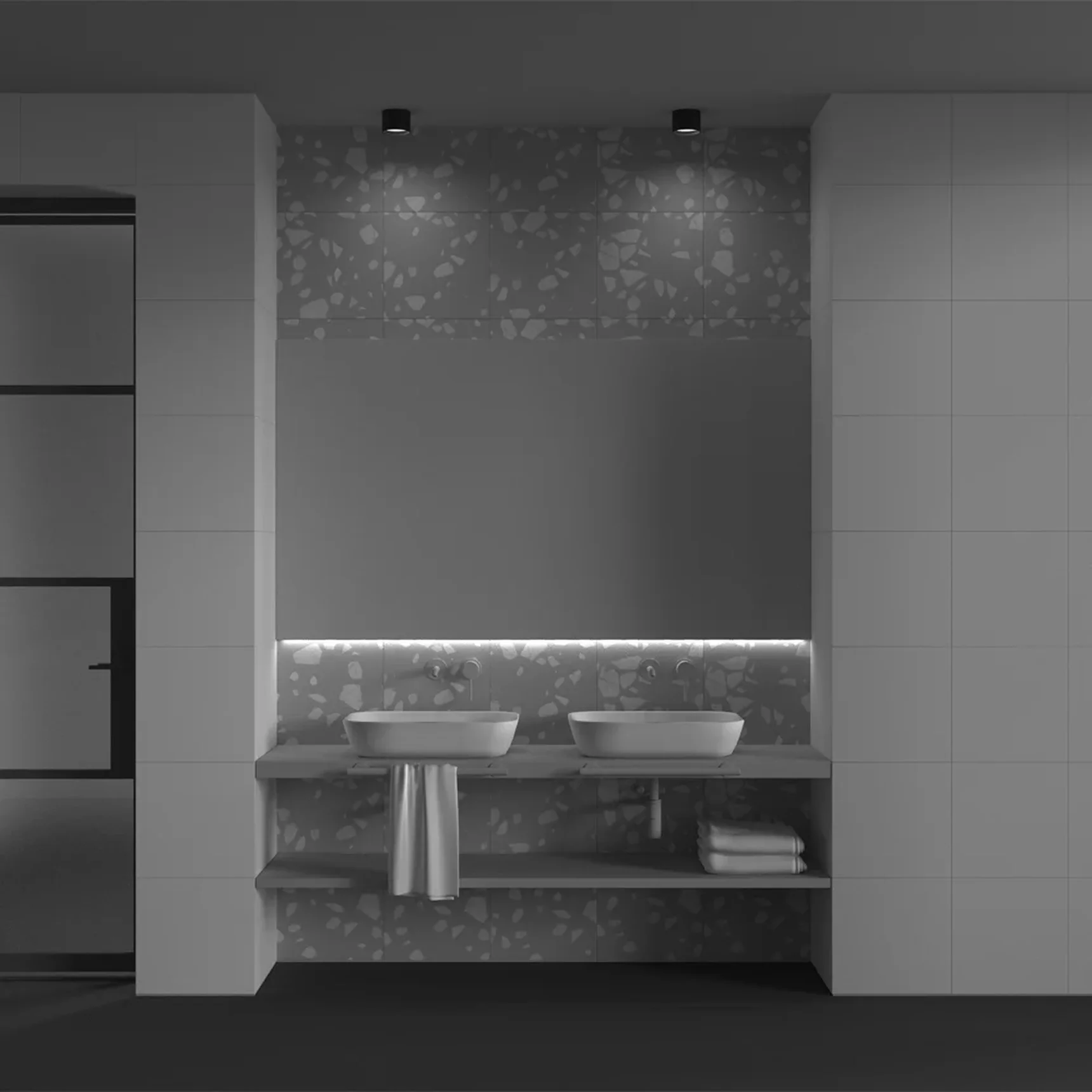 Потолочный светильник Glare 3000К 7Вт 120° IP 44, C127CL-L7W3K-B