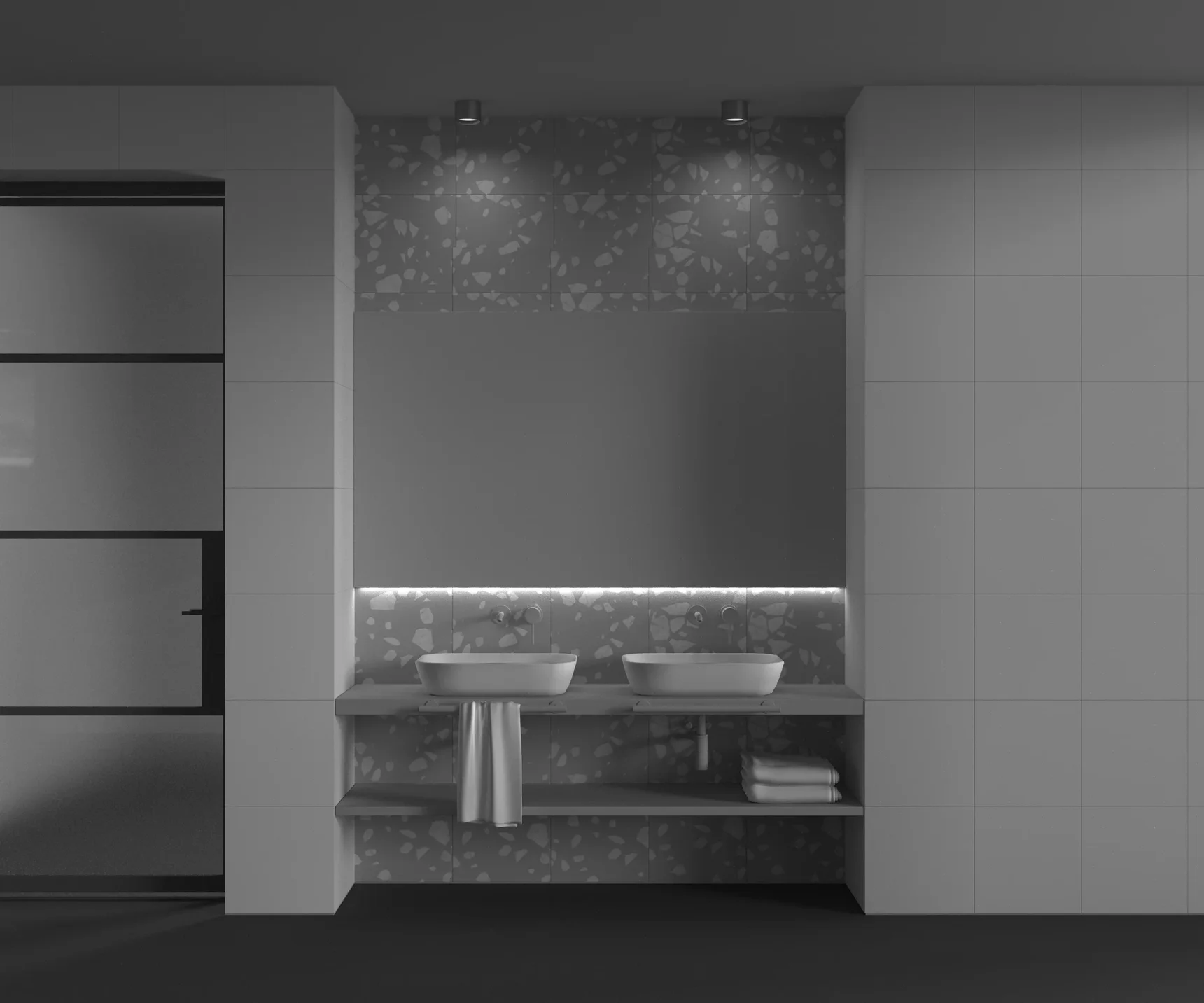 Потолочный светильник Glare 3000К 7Вт 120° IP 44, C127CL-L7W3K-BS