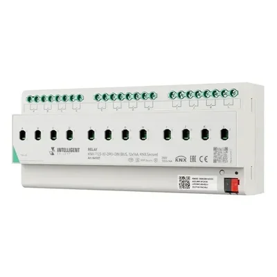 INTELLIGENT ARLIGHT Релейный модуль KNX-7123-82-DRO-DIN (BUS, 12x16A, KNX Secure) (IARL, IP20 Пластик, 2 года)