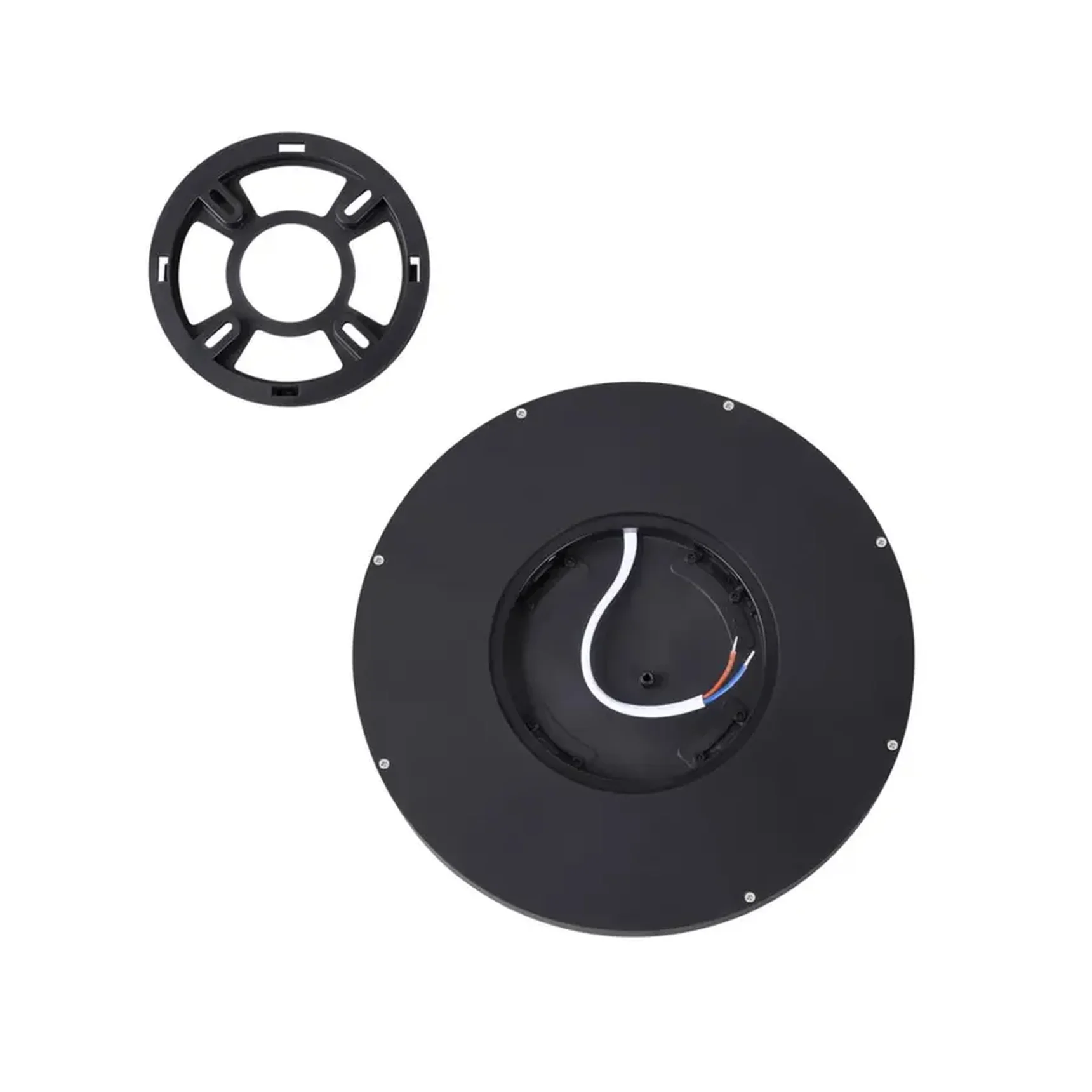 7662/18L MITRA LED SN 56 Светильник пластик/белый/черный LED 18Вт 3000/4000K D230 IP40 OMEGA BLACK