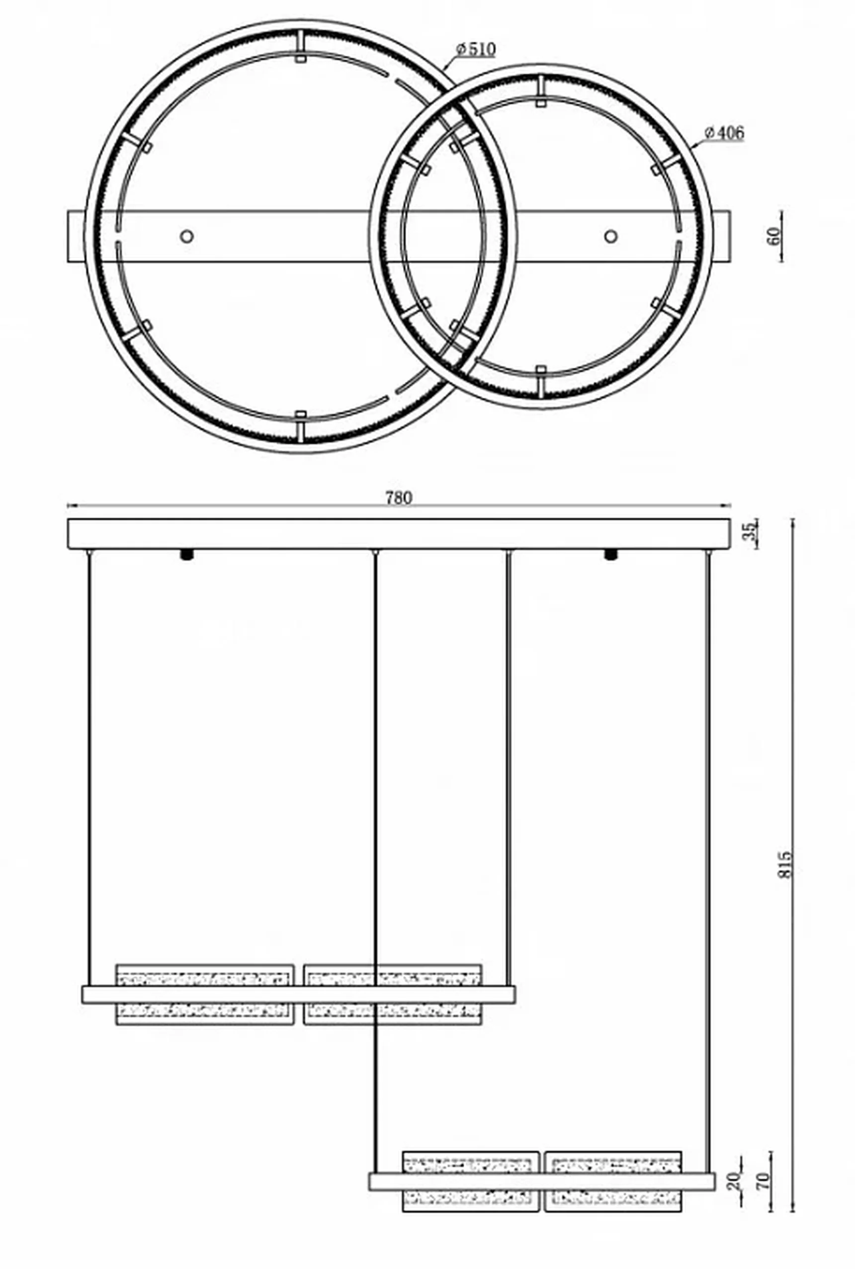 Подвесной светильник Meridian C4716-78 MBK