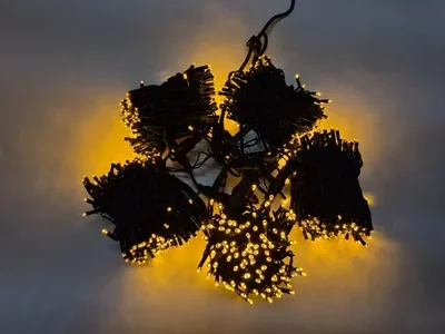 LED-PLS-200*5-20M*5-24V-Y/BL-F(Y) Flash LED гирлянда Спайдер 5*20м 24V, желтые LED/черный провод