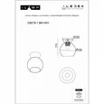Накладной светильник Mono C6079-1 BK+WH
