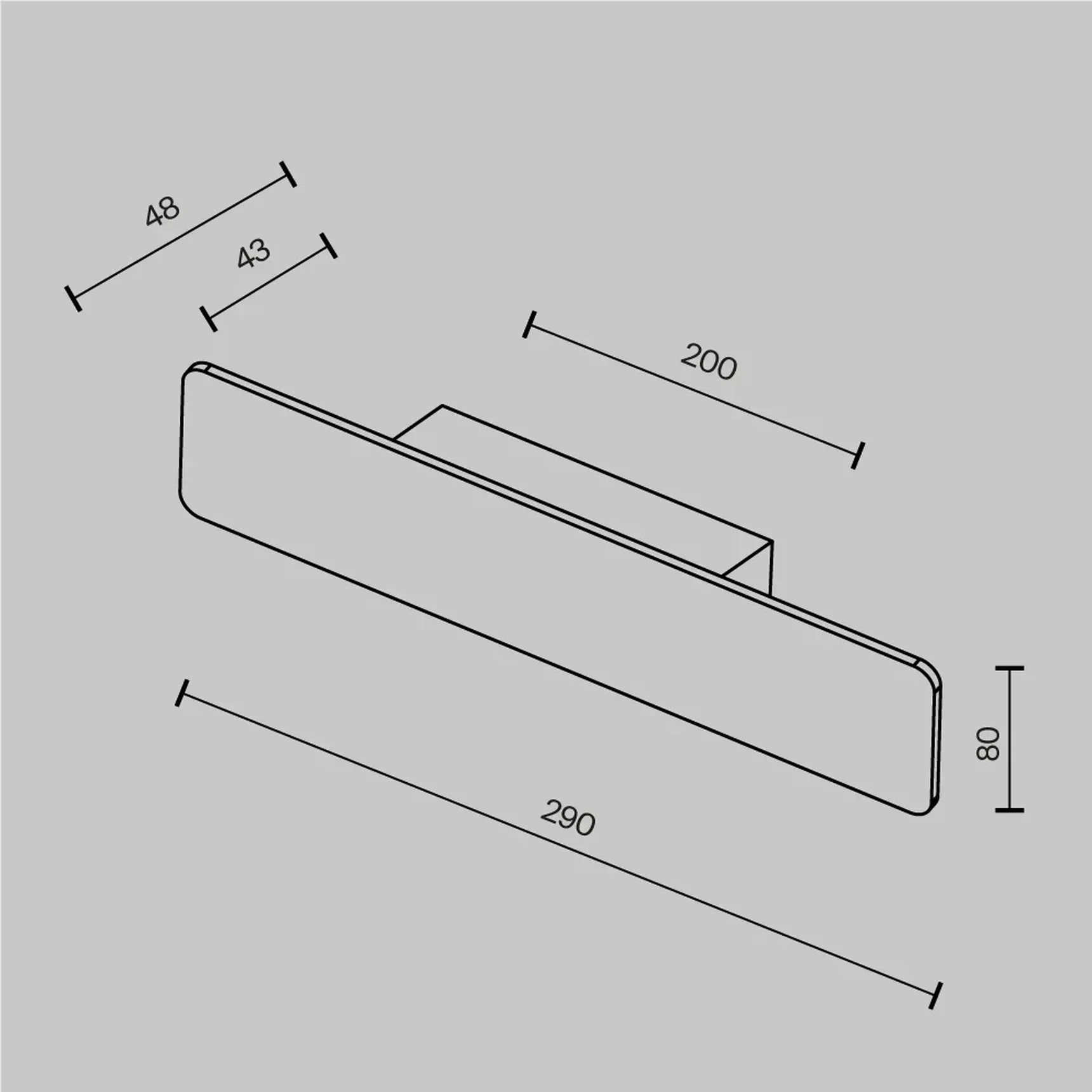 Настенный светильник Stela 3000К 10Вт 120° IP 20, C80WL-10W3K-B