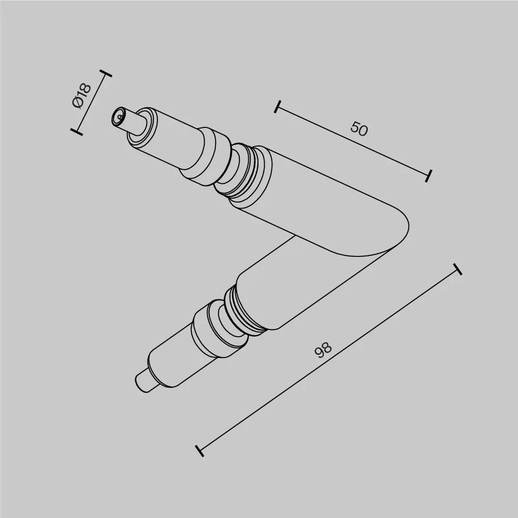 L-образный коннектор для системы Axity, CA006EC-BS
