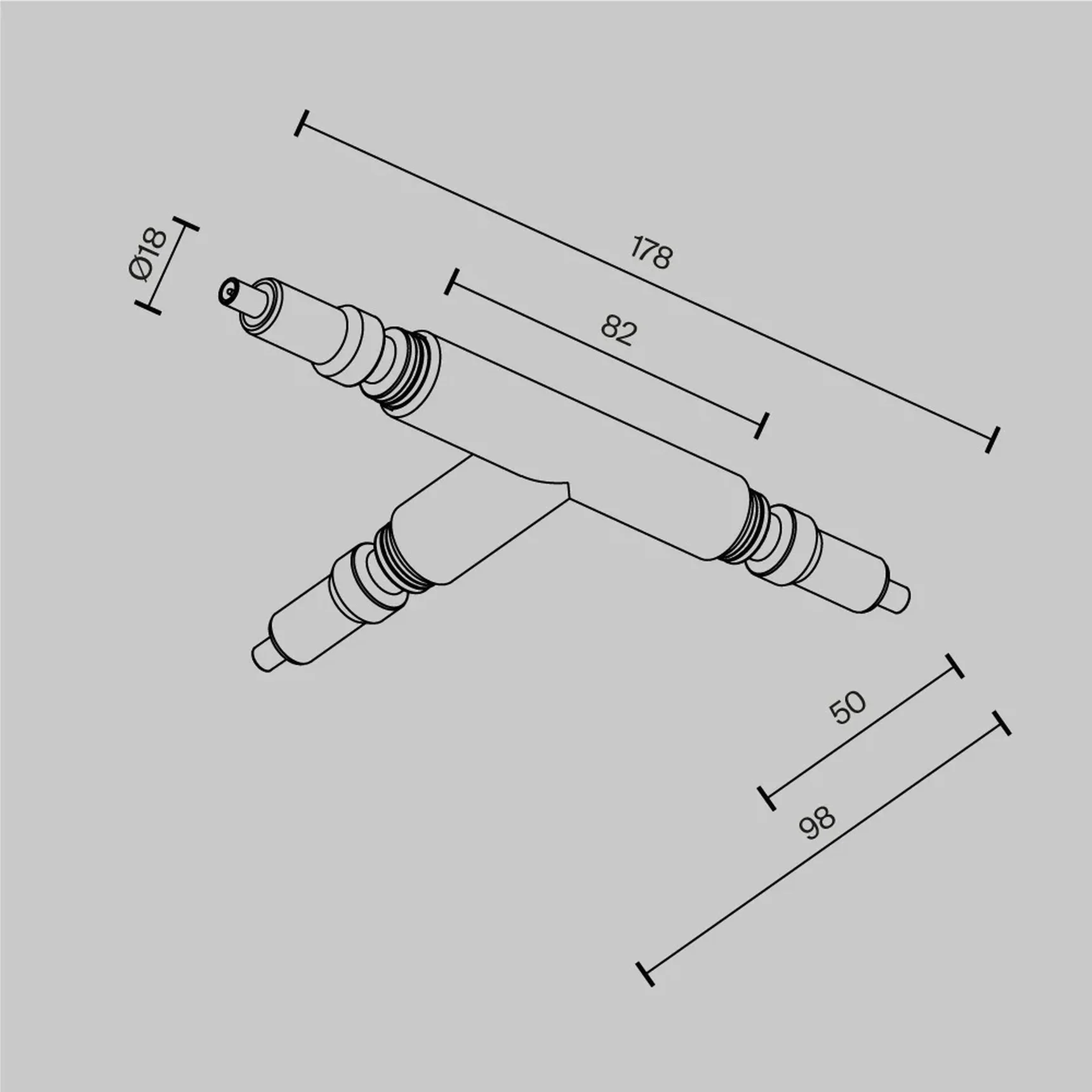 Фиксатор для накладного монтажа системы Axity, CA007TC-B