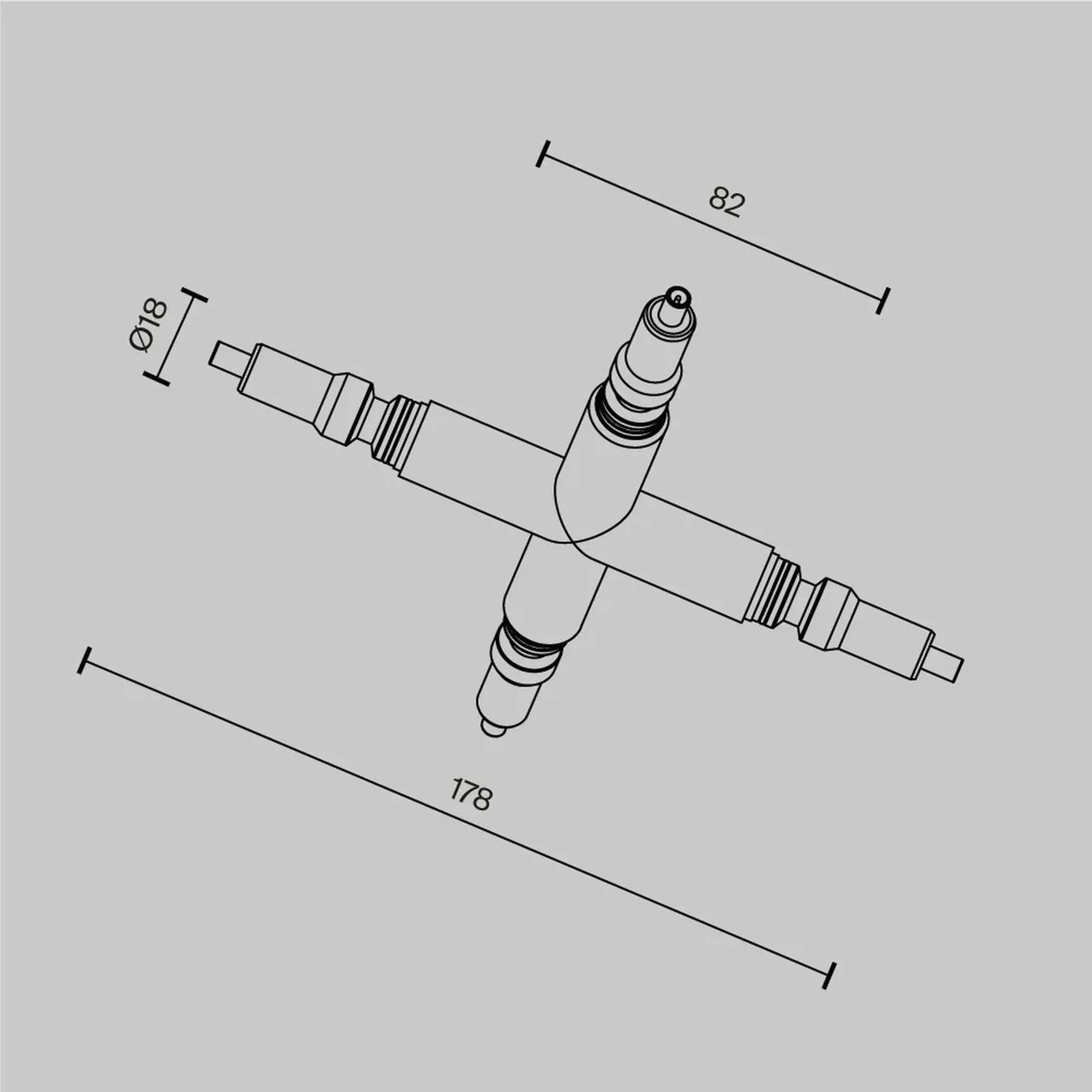 X образный коннектор для системы Axity, CA008TX-BS