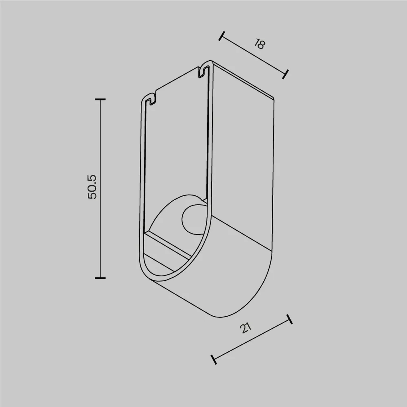 Фиксатор для накладного монтажа для системы Axity, CA010SM-BS