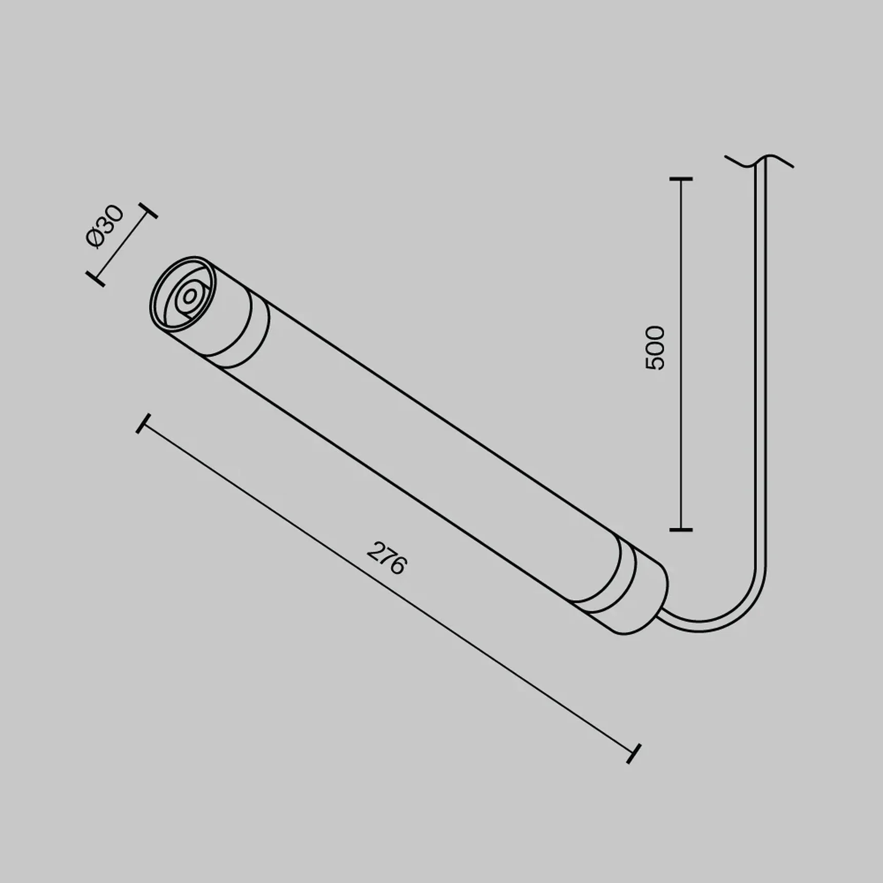 Соединитель для модульной системы Shelf с блоком питания 100Вт 276мм, CA011-L300-100W-B