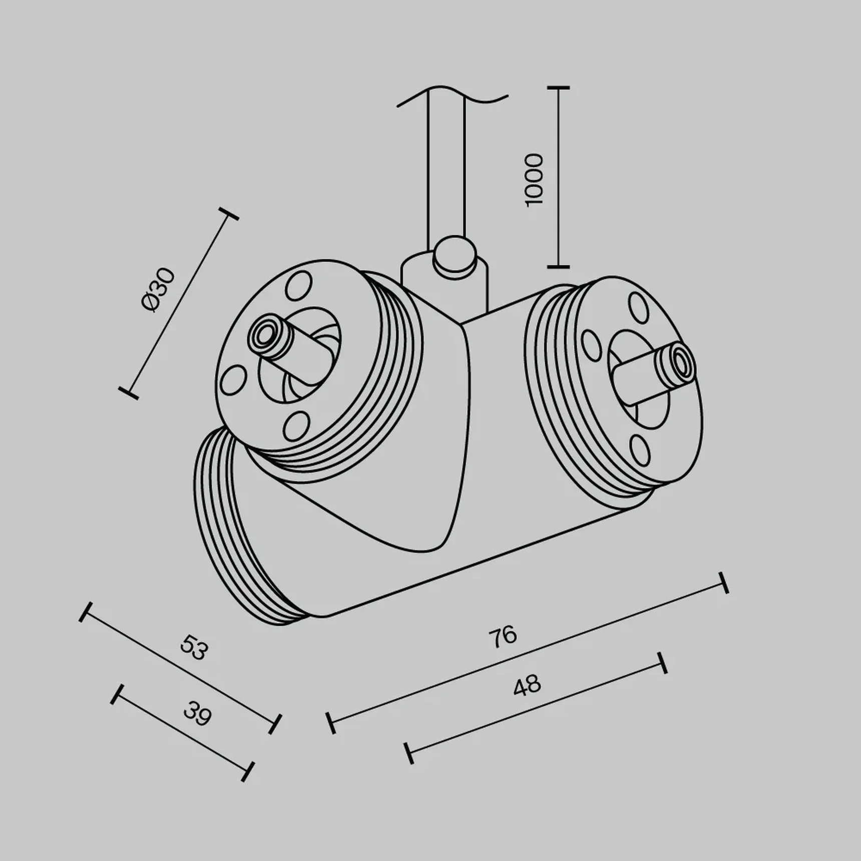 T-образный плоский коннектор для системы Shelf с вводом питания, CA015TC-P-B