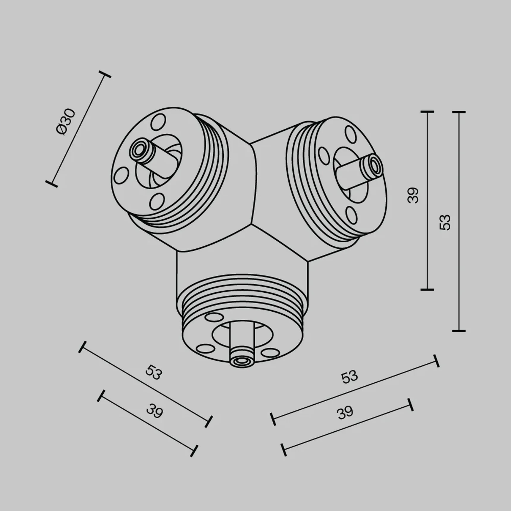 T-образный вертикальный коннектор для системы Shelf без ввода питания, CA016TC-B
