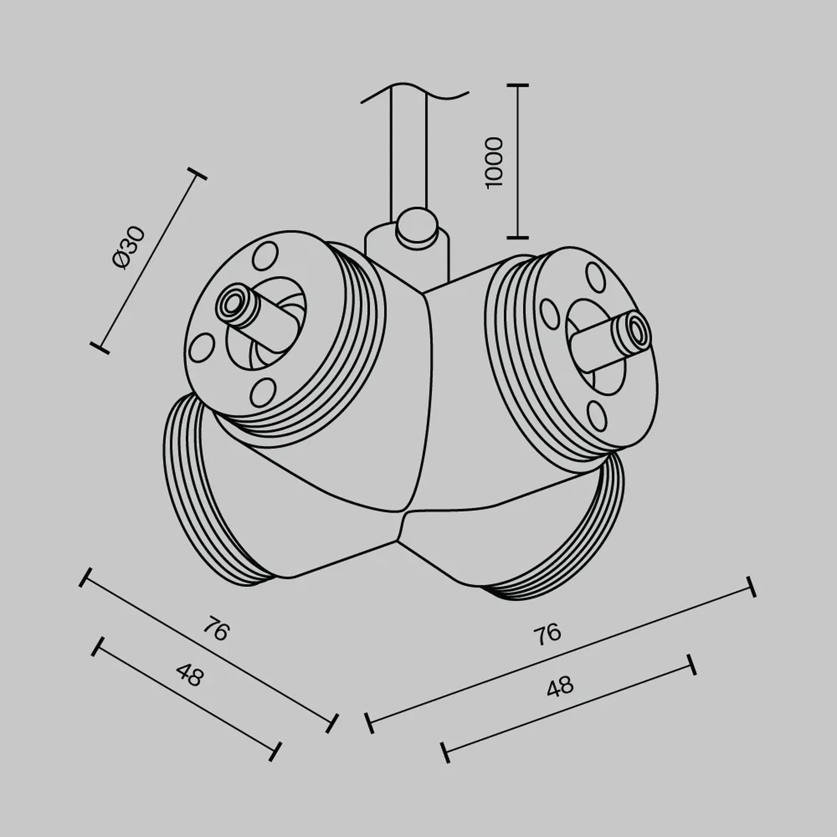 Х-образный вертикальный коннектор для системы Shelf с вводом питания, CA017TX-P-B