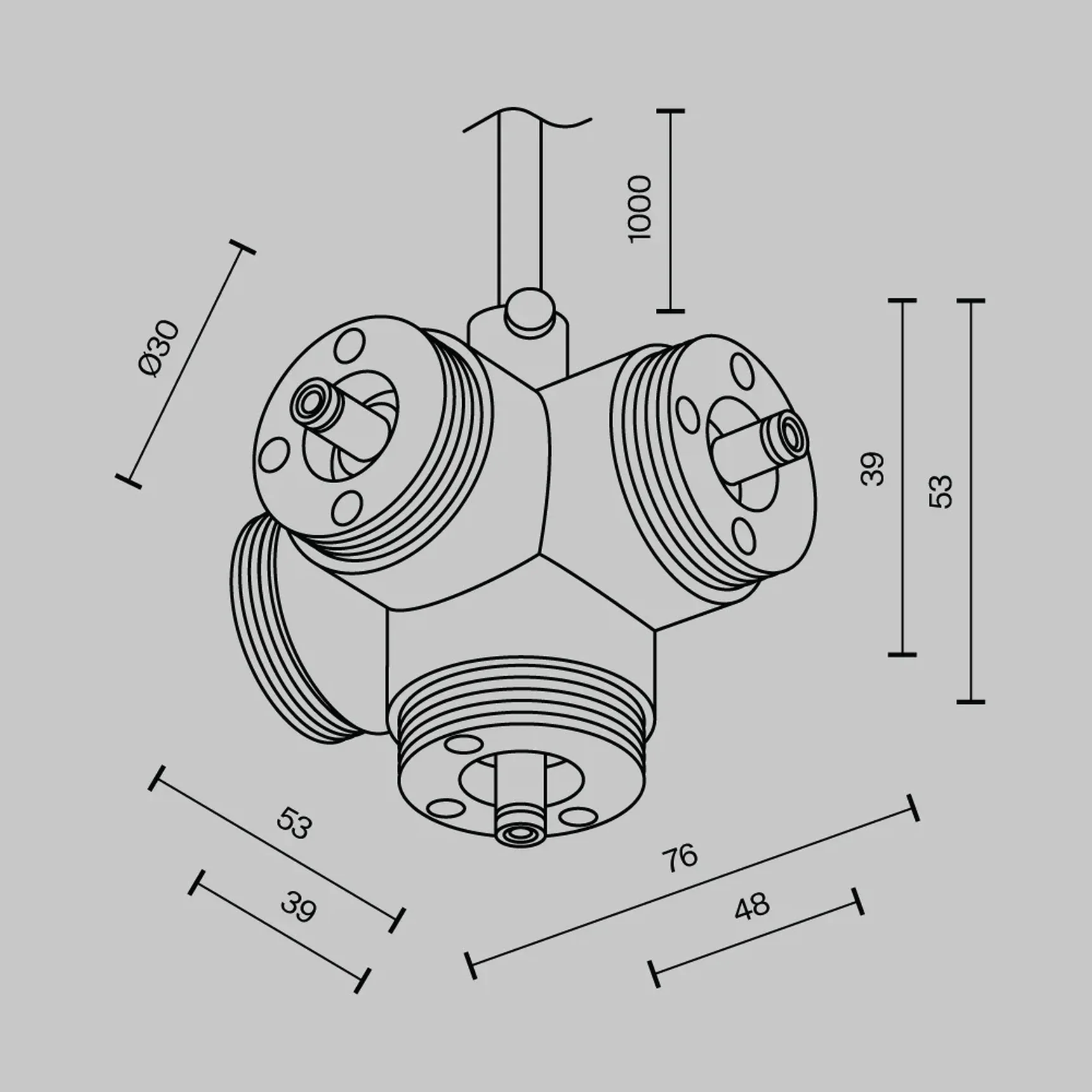 Х-образный вертикальный коннектор для системы Shelf с вводом питания, CA019L4C-P-B