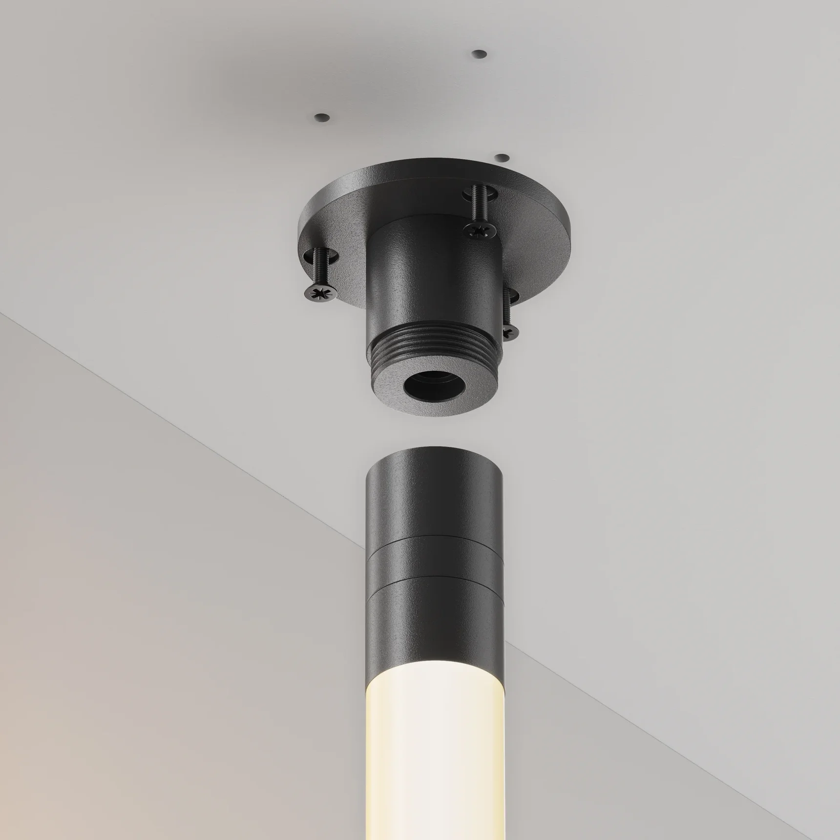 Основание для накладного монтажа системы Shelf с внешней резьбой без ввода питания, CA022BO-B