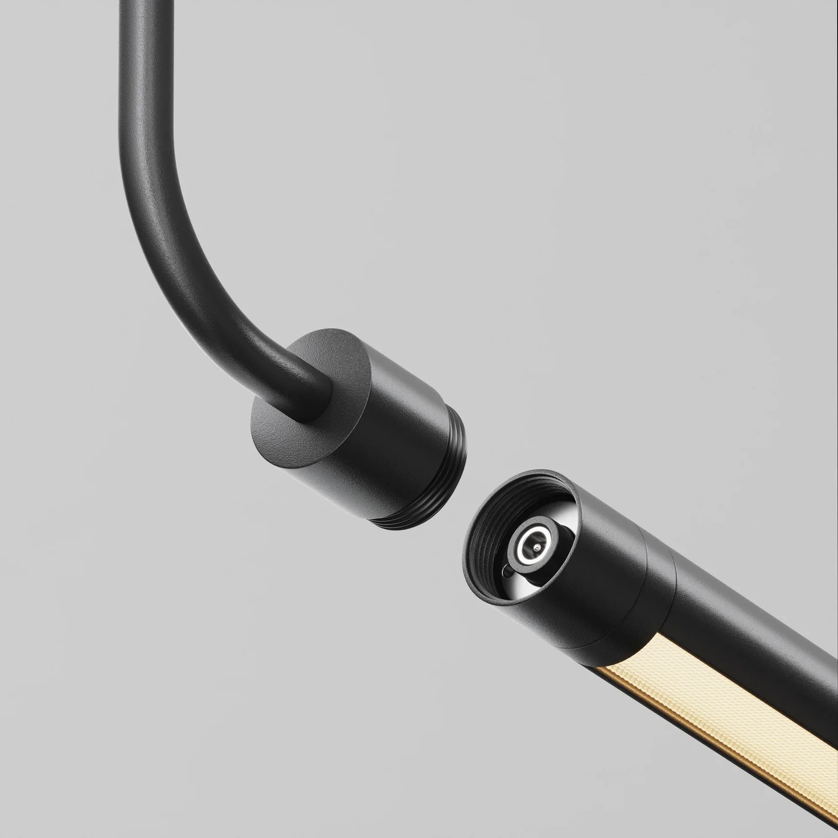 Заглушка для подвесного монтажа системы Shelf с вводом питания, CA024PL-P-B