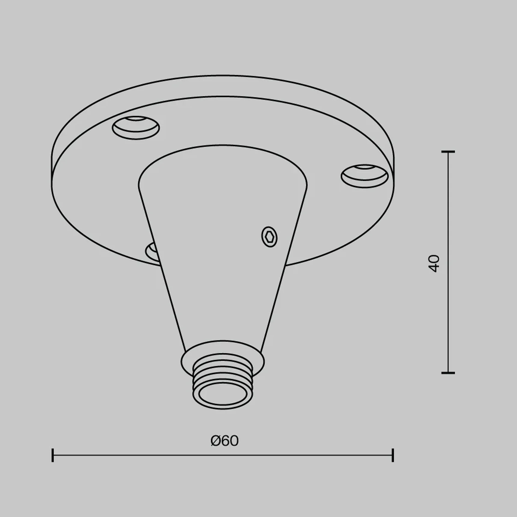 Фиксатор для накладного монтажа системы Shelf, CA026BS-B