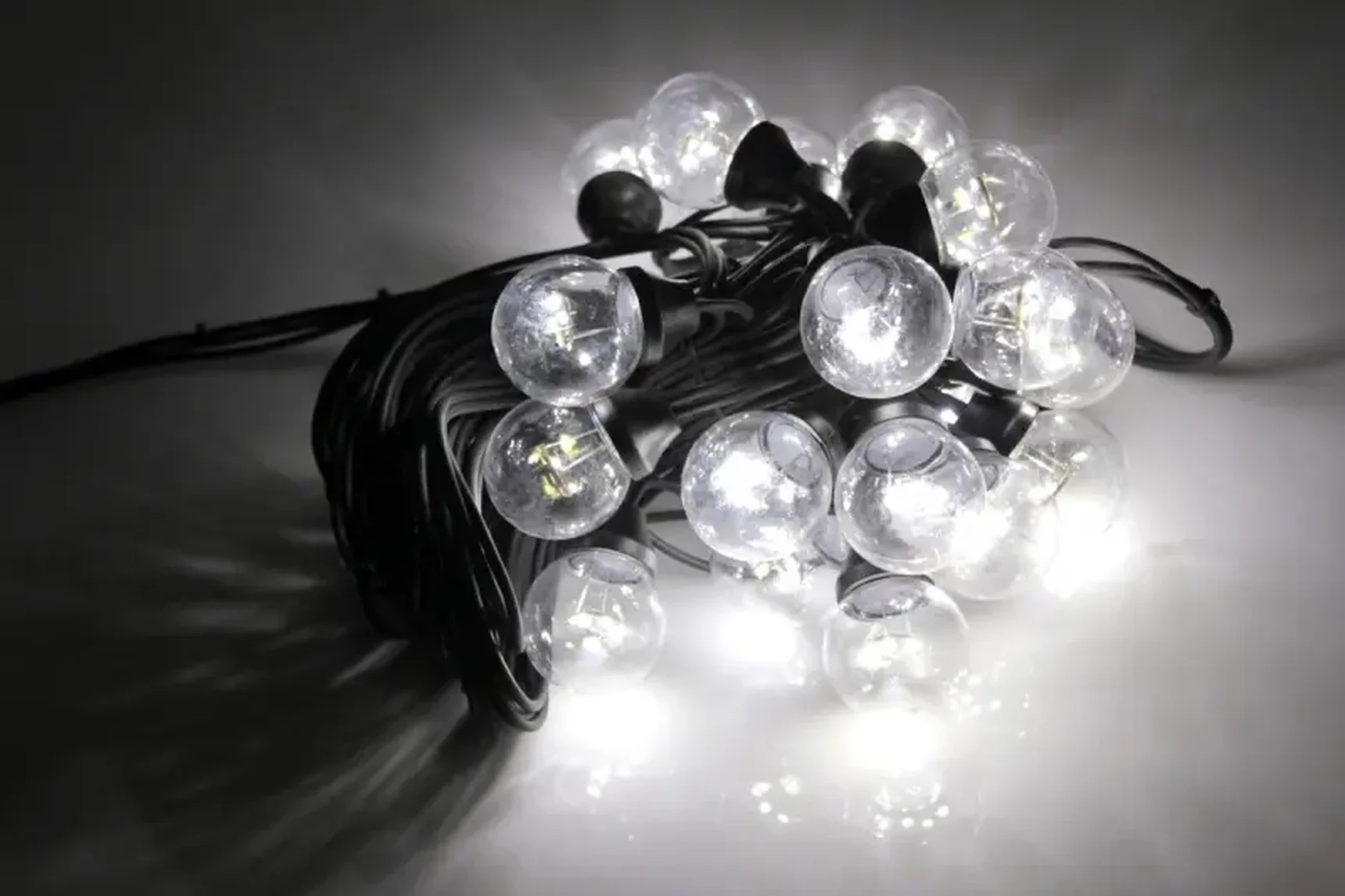 LED-2BLR-2835-50CM-10M-240V-W/BL, Белт-лайт с лампами белый холодный/черный пр.