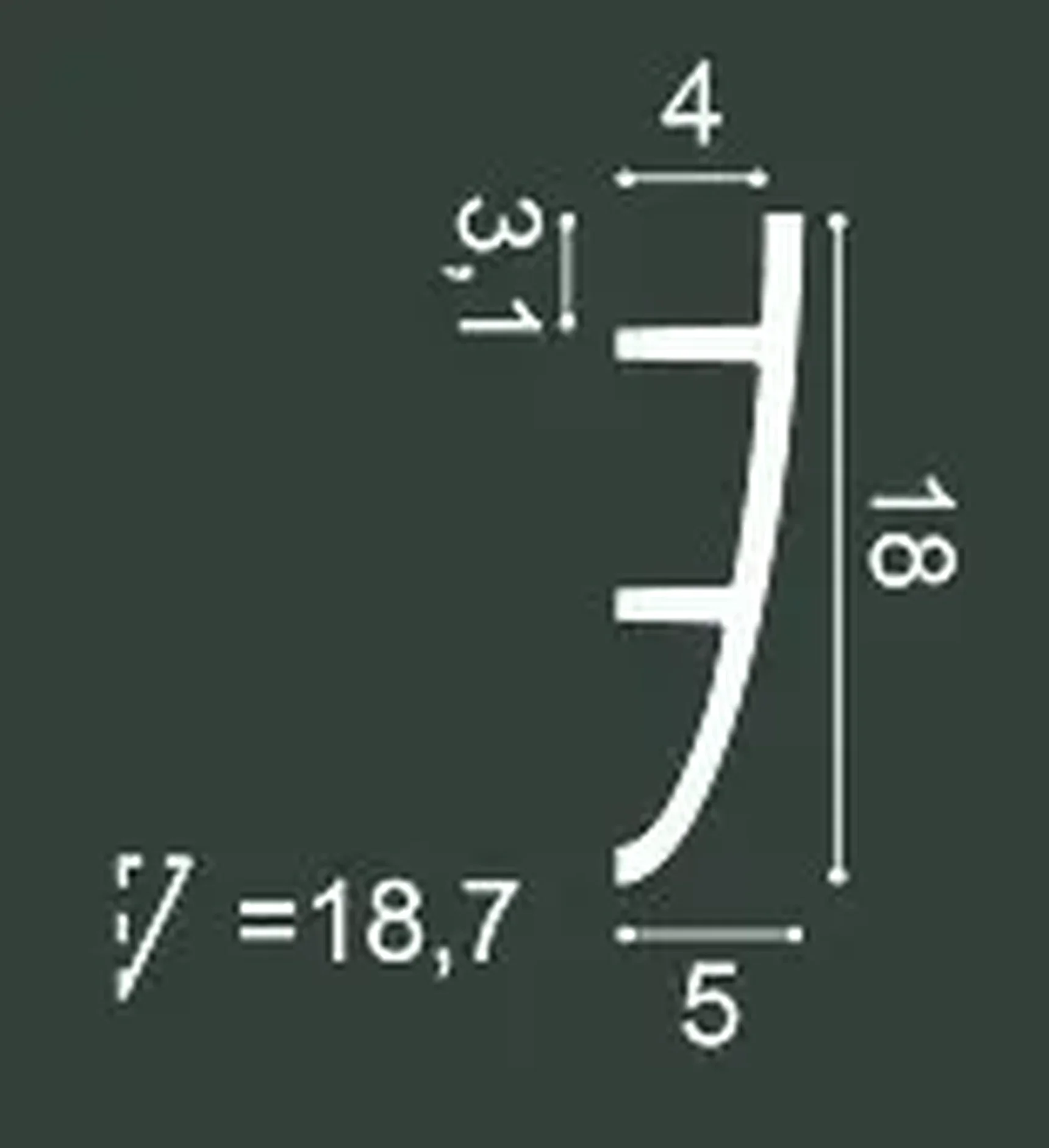 Профиль для верхней подсветки C374 ANTONIO