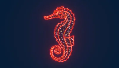 Светодиодная консоль Rich LED на металлокаркасе, Морской конёк, 220 В, RL-KN-S-01-21