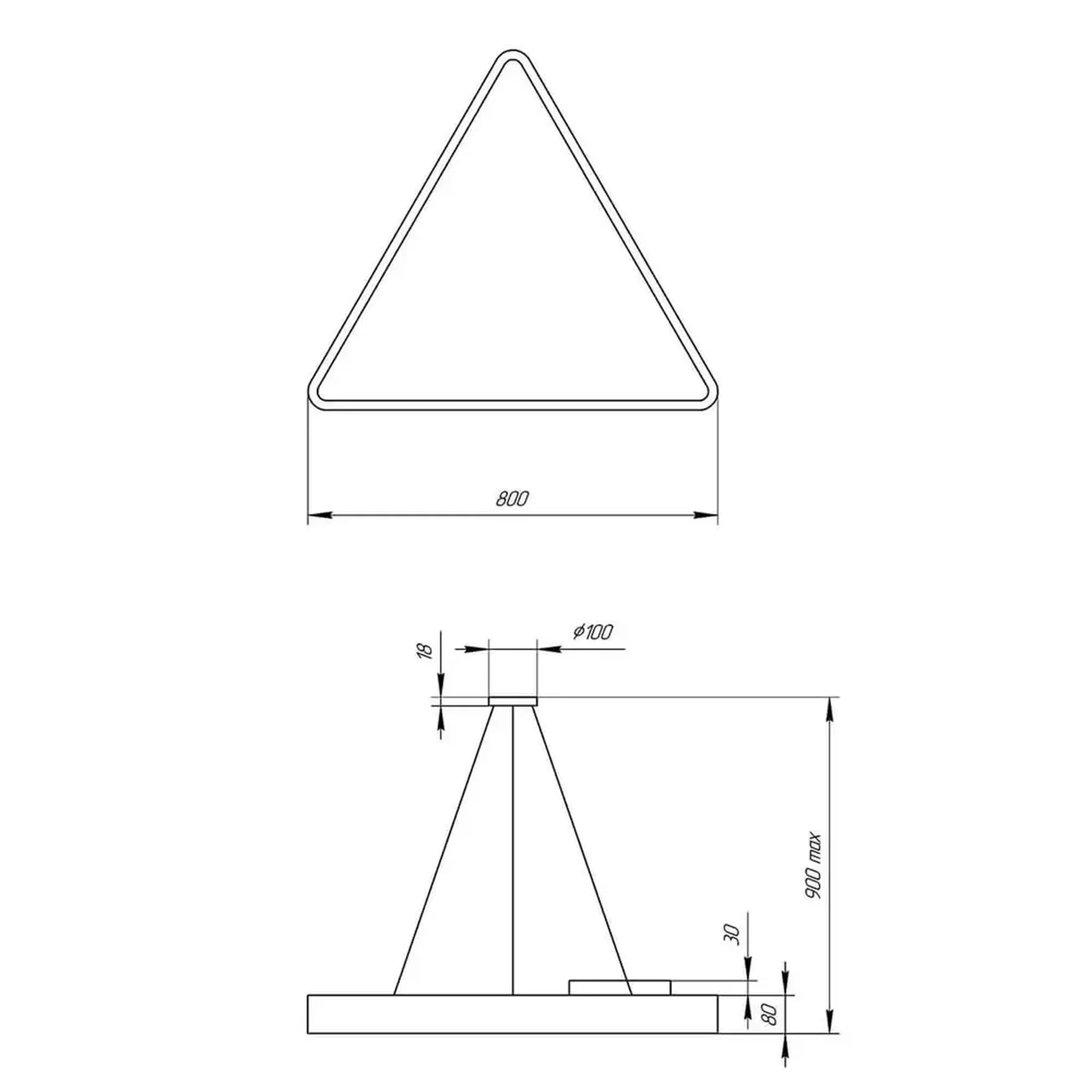 Подвесной светодиодный cветильник Geometria ЭРА Delta SPO-152-B-40K-048 48Вт 4000К черный Б0050577