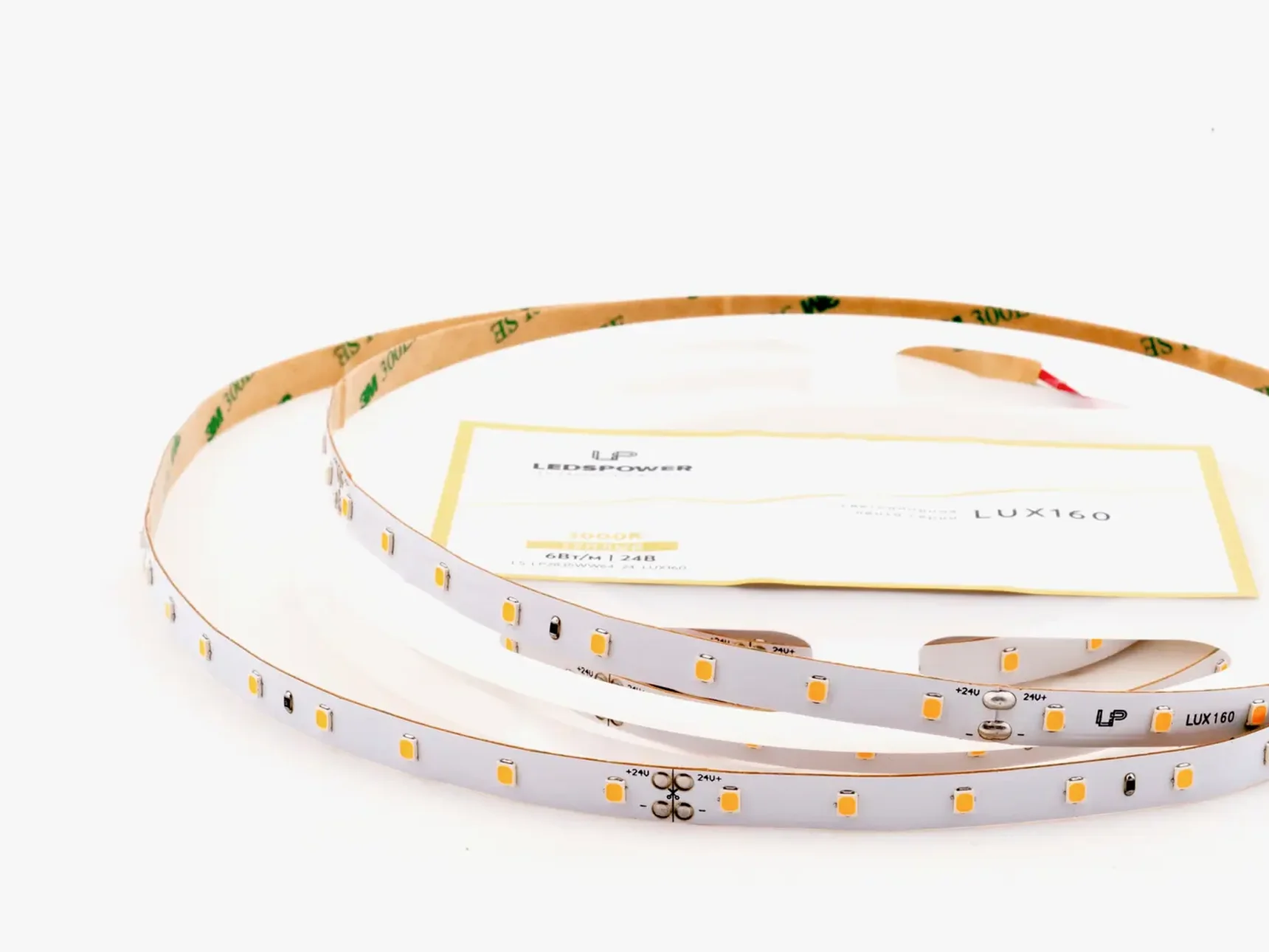 Светодиодная лента 2835 64/м (6Вт/м) 24В теплая LUX160 006079