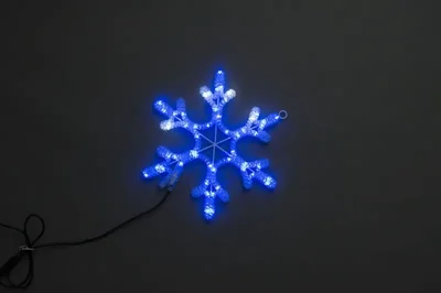 LED-XM(FR)-2D-CK005-18"-B-F(W) Мотив Снежинка синий