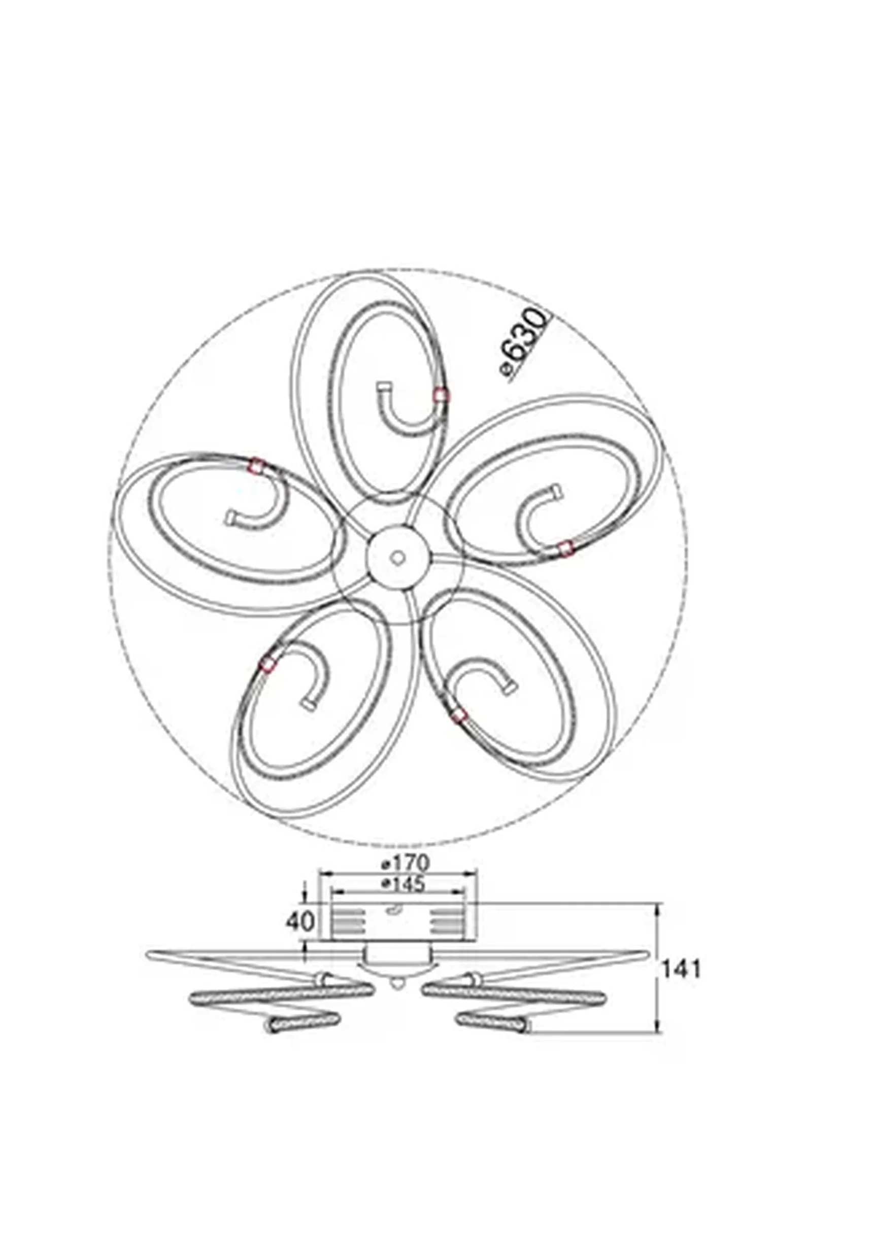 Потолочный светильник Freya FR6017CL-L60CH