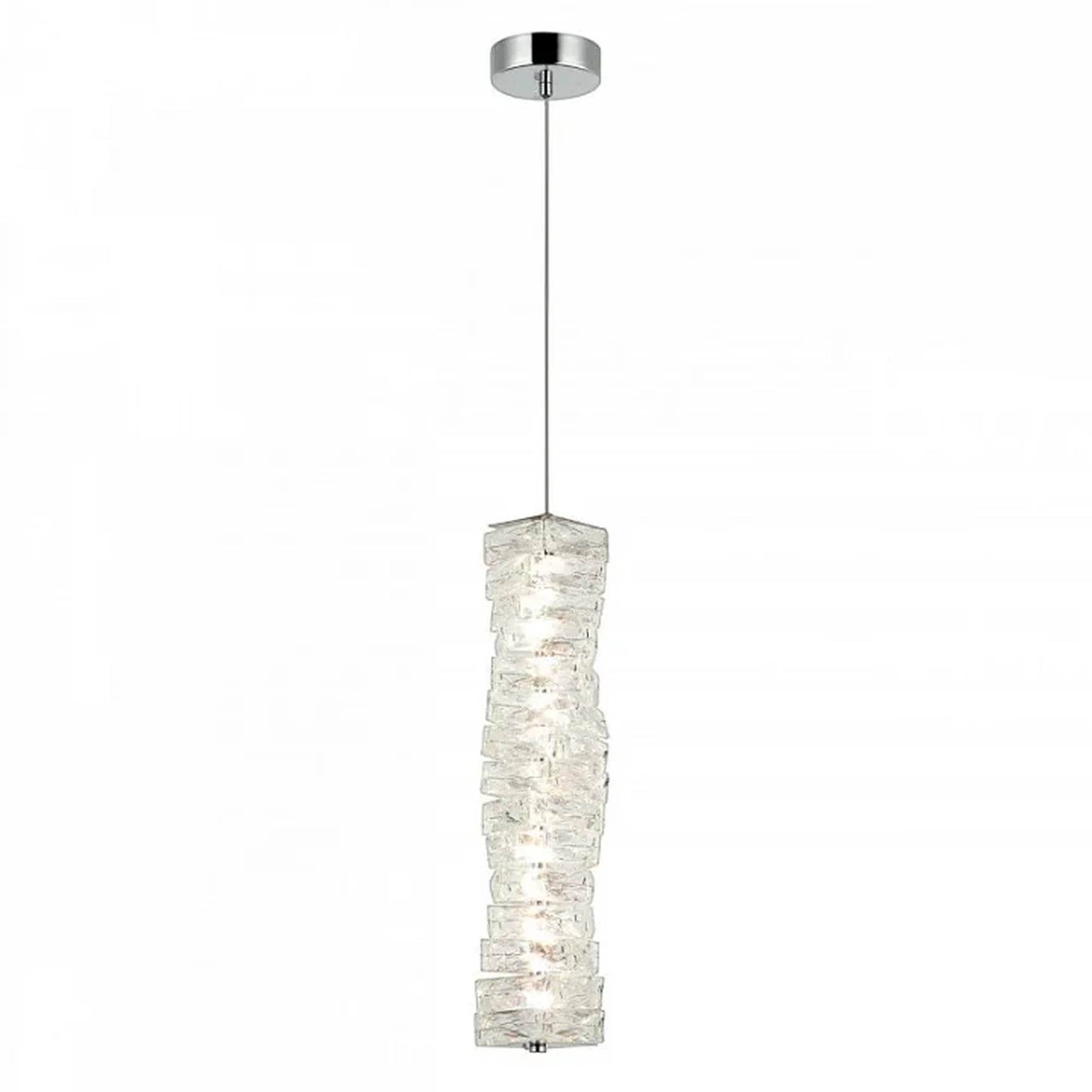 Люстра подвесная светодиодная, LED 18W, 3000К+4000К+6000К, К5 кристалл, 460 мм