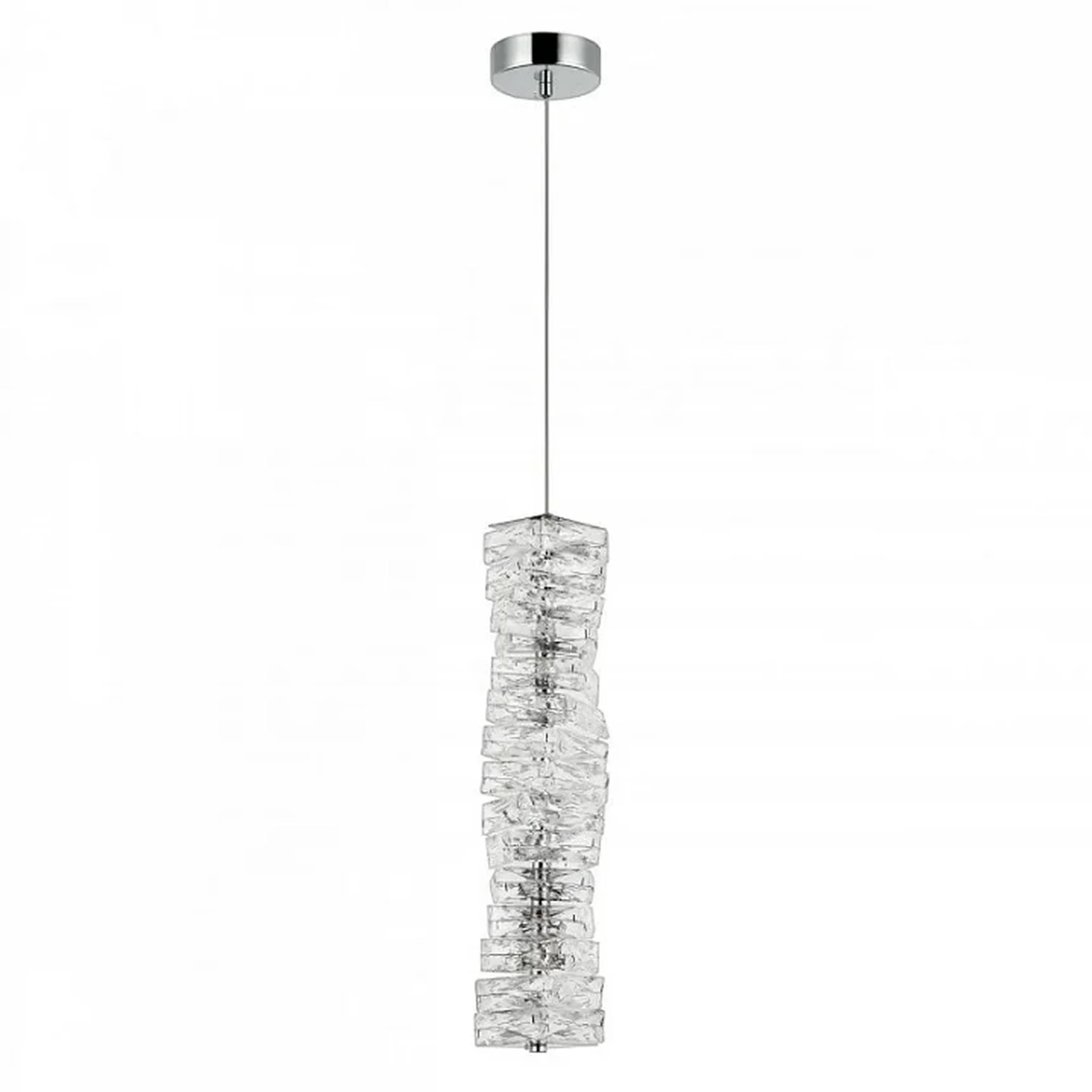 Люстра подвесная светодиодная, LED 18W, 3000К+4000К+6000К, К5 кристалл, 460 мм