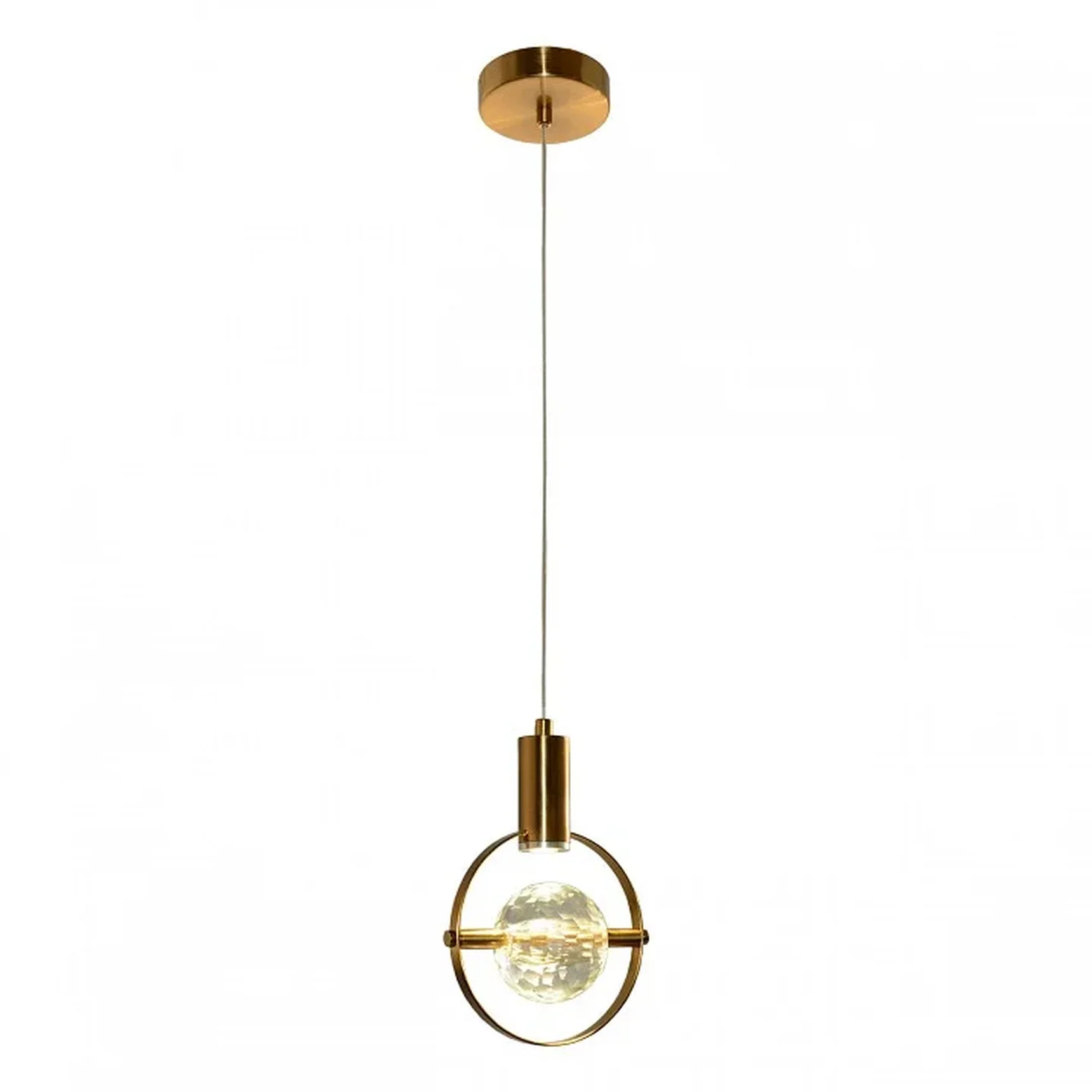 Люстра подвесная светодиодная, 1*3Вт, золотая бронза CR.23454-1-P-GB-LED