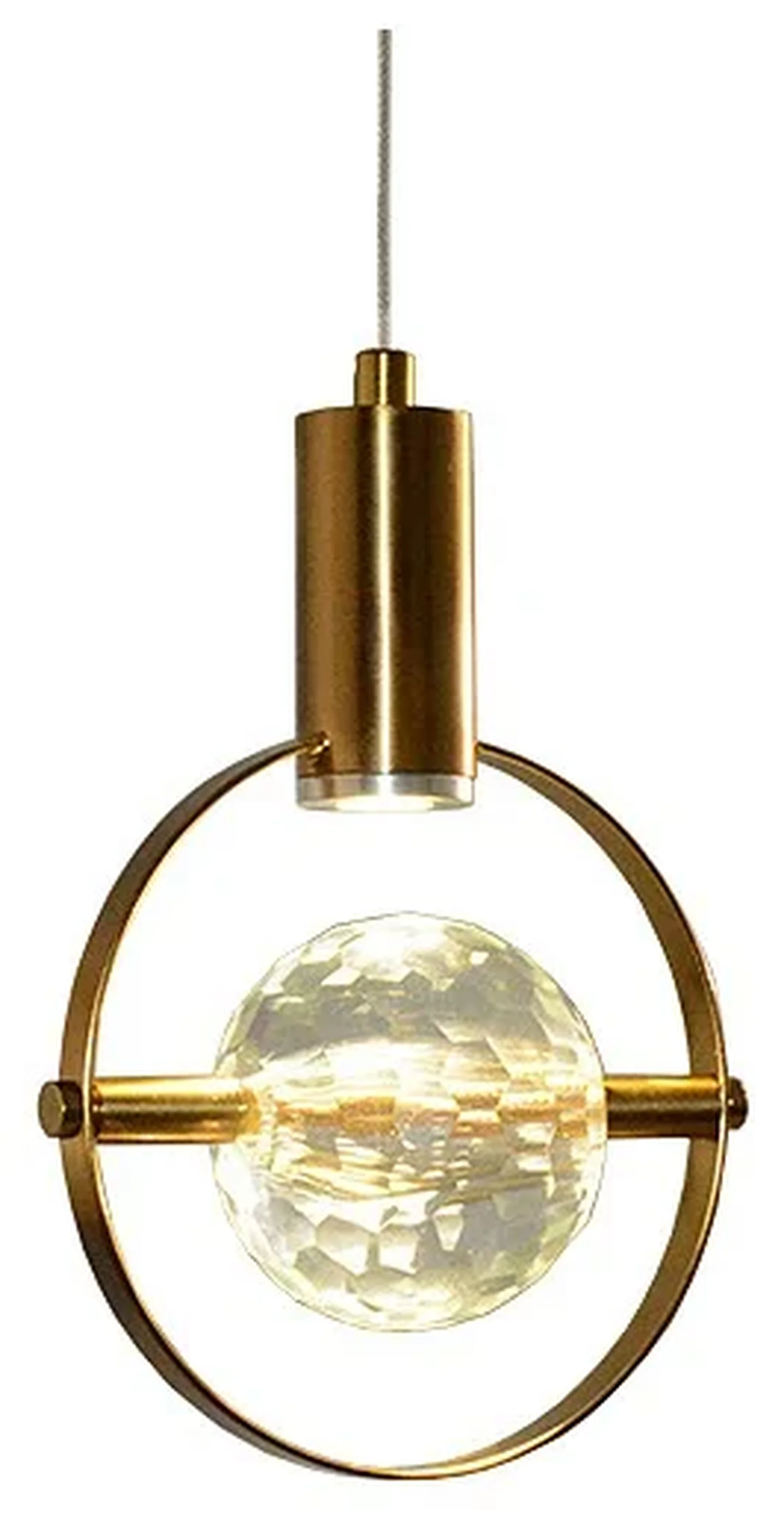 Люстра подвесная светодиодная, 1*3Вт, золотая бронза CR.23454-1-P-GB-LED