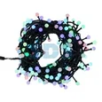 Гирлянда Мультишарики Ø13 мм, 20 м, черный ПВХ, 200 диодов, цвет RGB