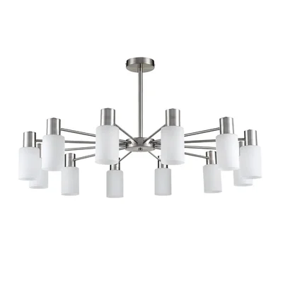 8099/12C COMFI LN25 никель/белый металл/стекло Люстра потолочная Е14 12*40W 220V MAVE