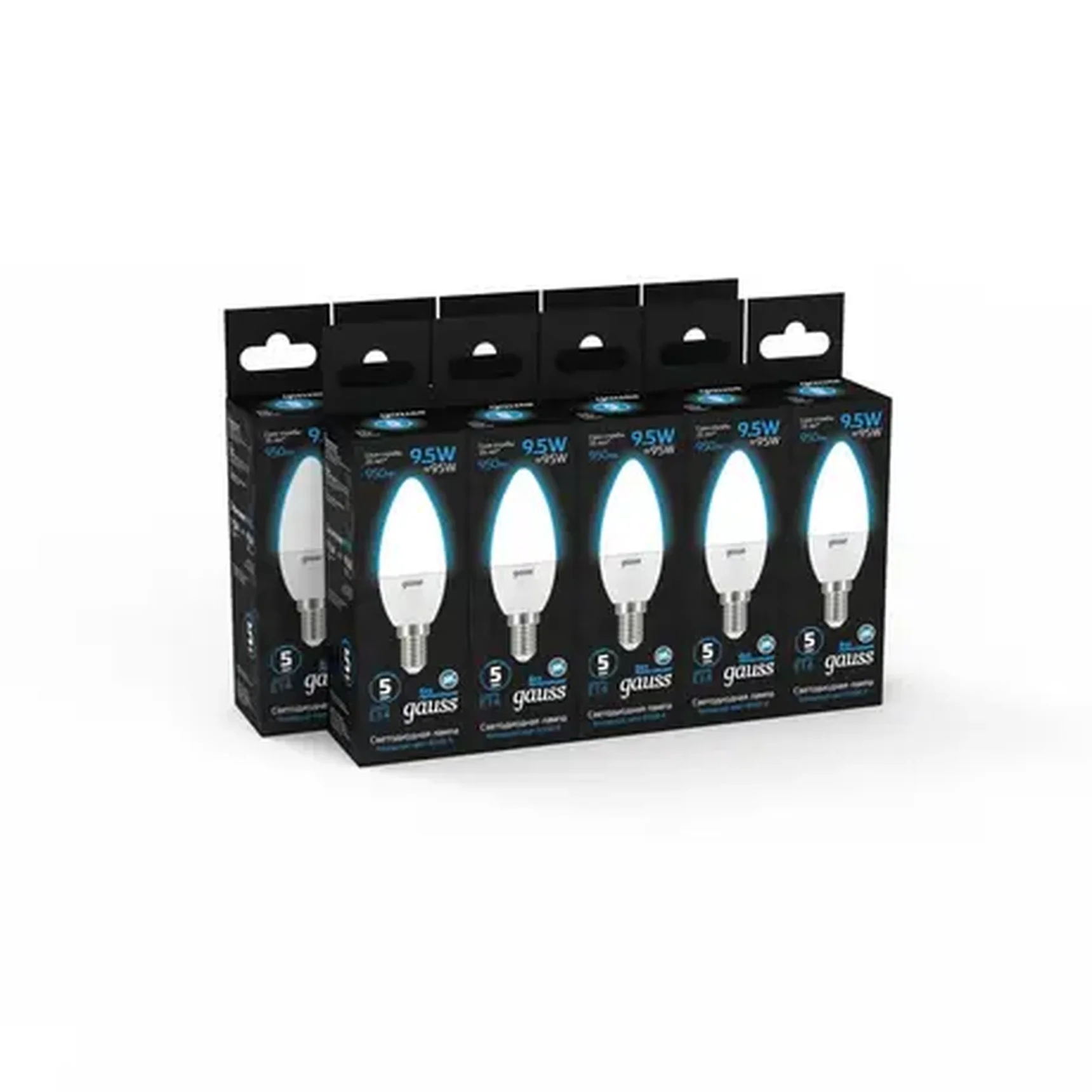 Лампа светодиодная Gauss E14 9.5W 6500K матовая 103101310