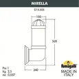 Светильник уличный настенный FUMAGALLI MIRELLA D15.505.000.LXF1R.FC1 Серый