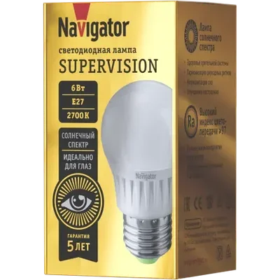 Светодиодная лампа NLL-G45-6-230-2.7K-E27-FR-SV