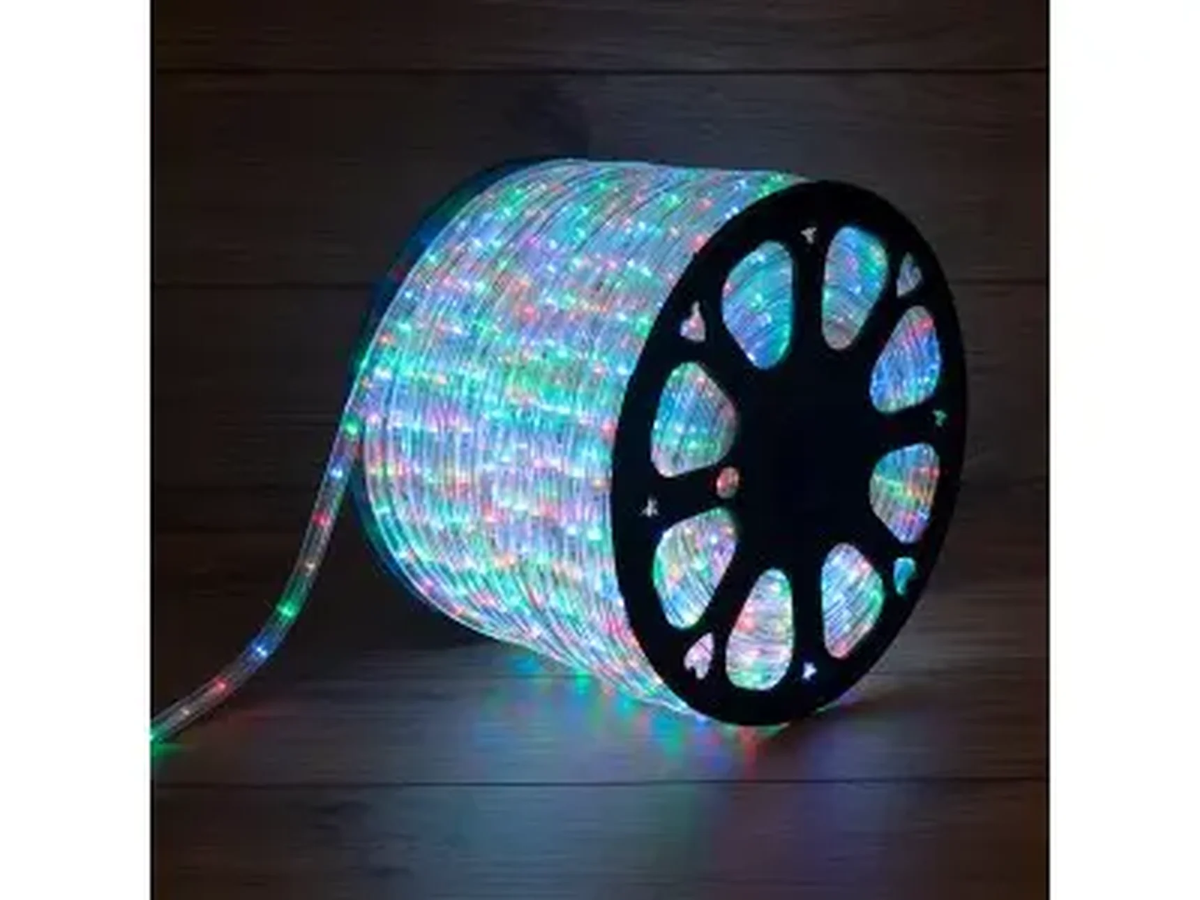 Дюралайт LED, свечение с динамикой (3W) - мульти (RYGB), 36 LED/м, бухта 100м